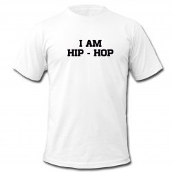 tee-shirt  "I am hip hop" blanc de hip hop sur Scredboutique.com