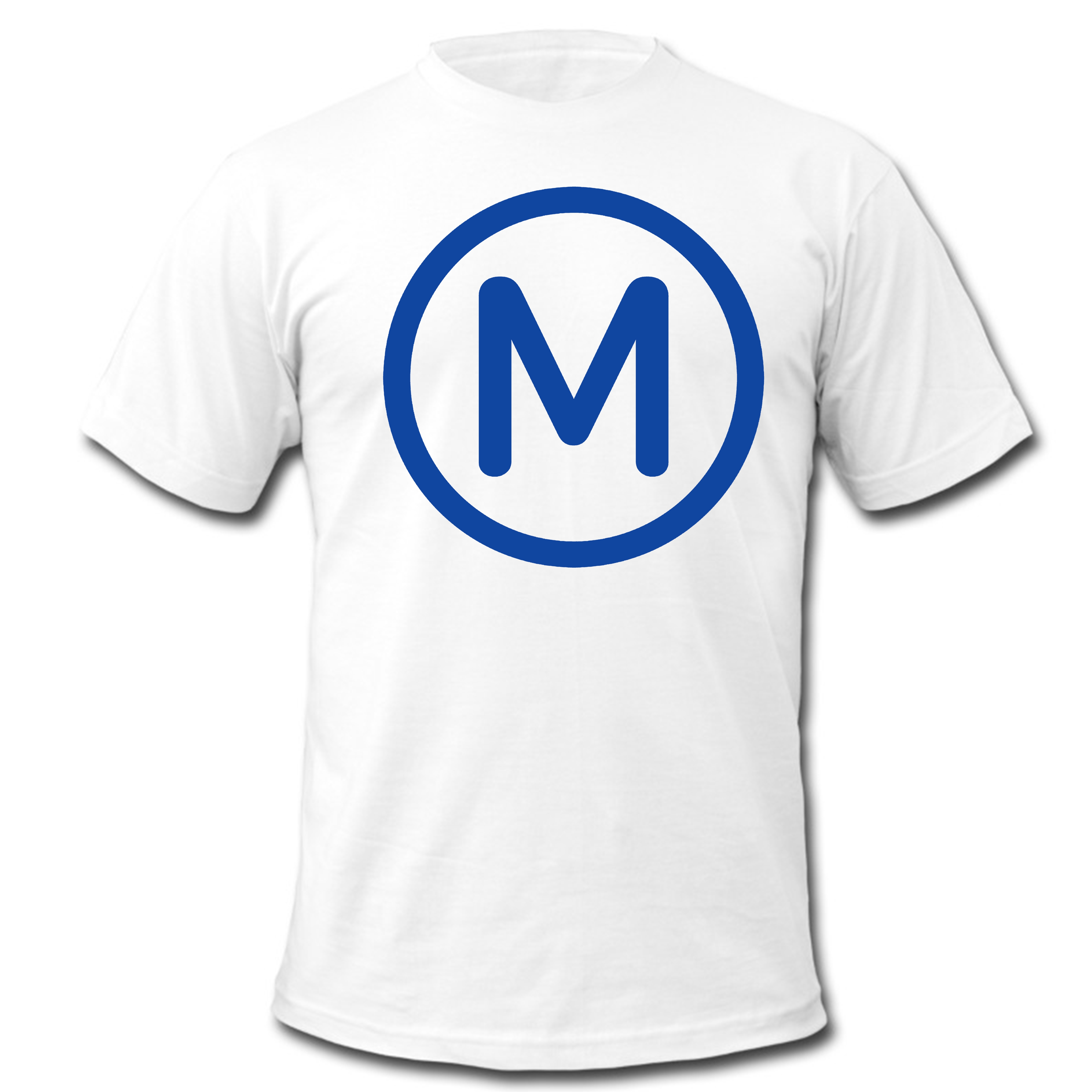 tee shirt "Metro " blanc logo bleu de barbes wear sur Scredboutique.com