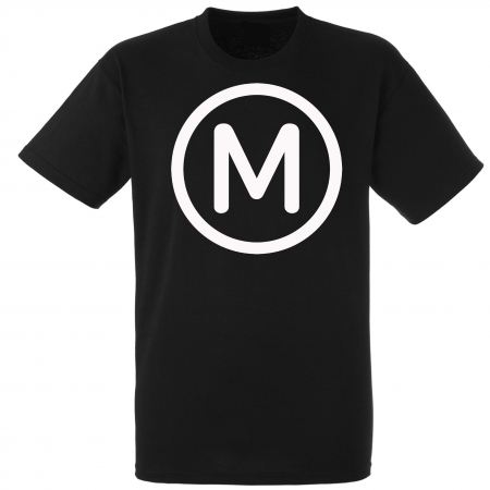 tee shirt "Metro " noir logo blanc 