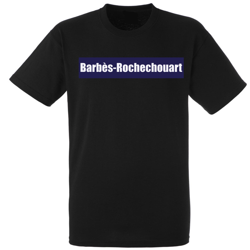 tee shirt "station Barbès" noir