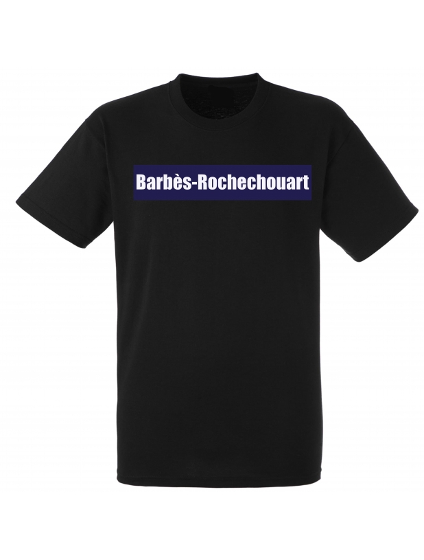 tee shirt "station Barbès" noir