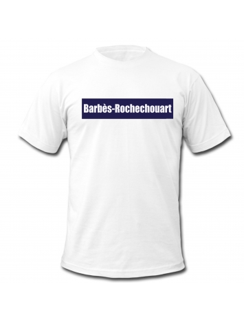 tee shirt "station Barbès" blanc