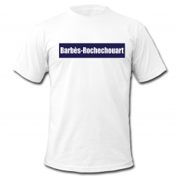 tee shirt "station Barbès" blanc de barbes wear sur Scredboutique.com
