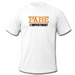 tee-shirt "L'impertinent" blanc de fabe sur Scredboutique.com