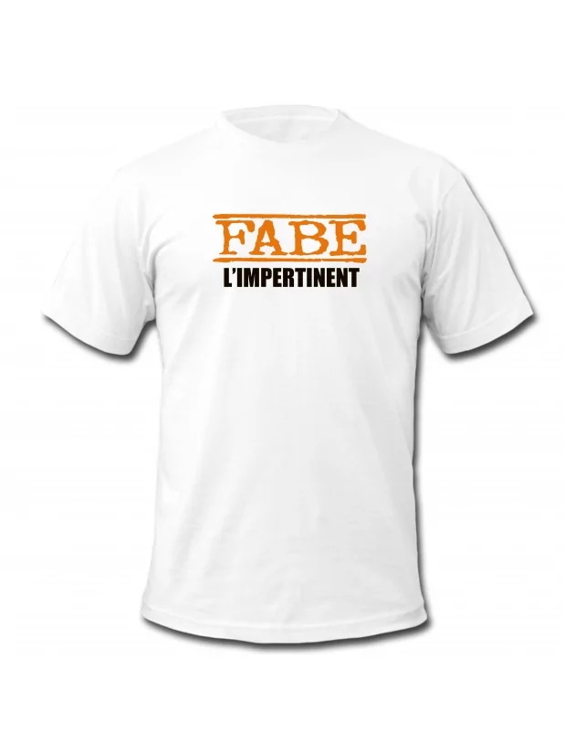 tee-shirt "L'impertinent" blanc de fabe sur Scredboutique.com