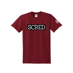 Tee Shirt "Scred Typo" Burgundy logo noir de scred connexion sur Scredboutique.com