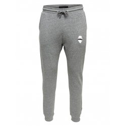 Pantalon de jogging gris ajusté "petit visage" de scred connexion sur Scredboutique.com