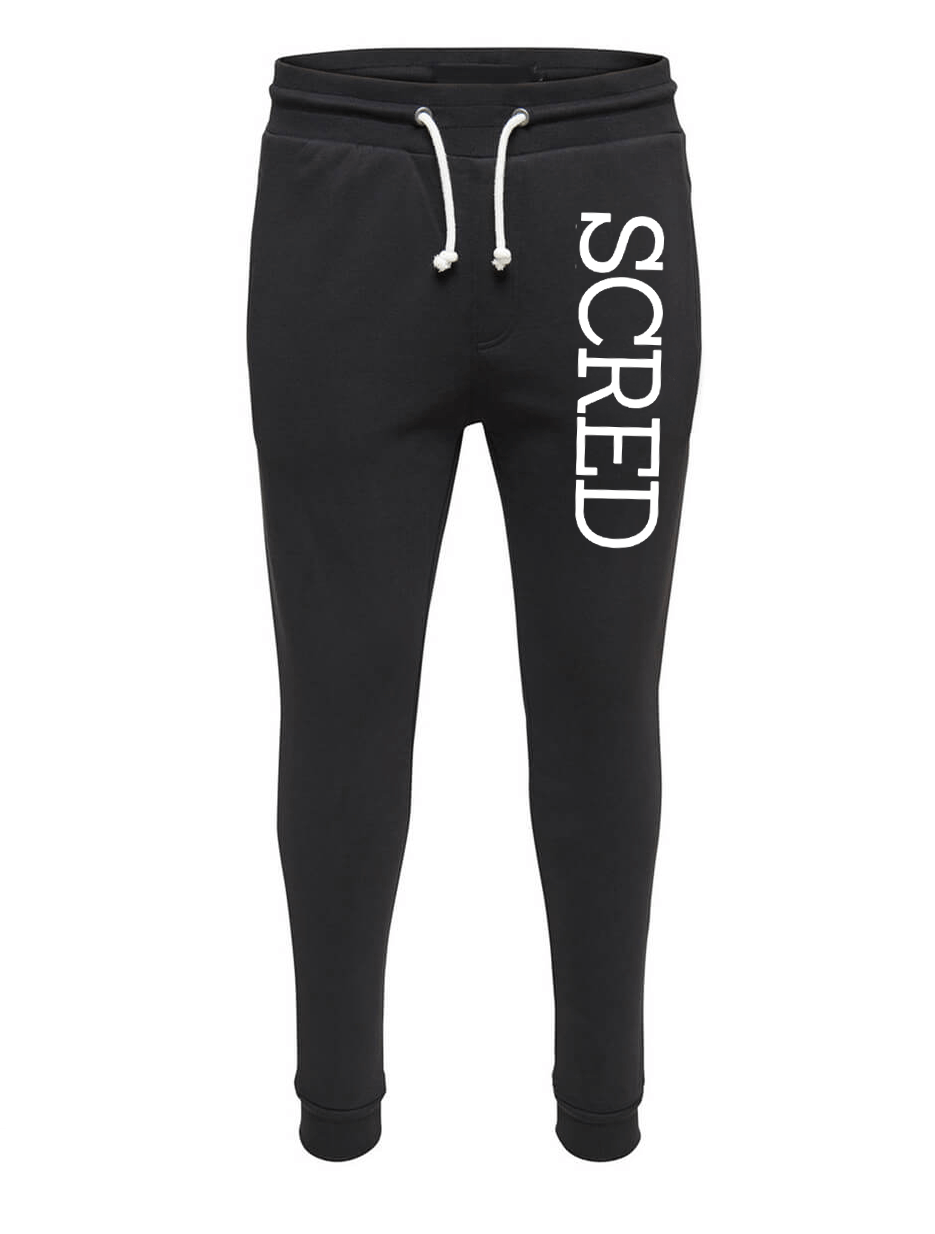 Pantalon de jogging noir ajusté "Scred line up" de scred connexion sur Scredboutique.com
