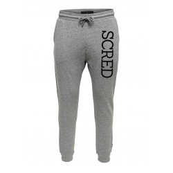 Pantalon de jogging gris ajusté "Scred Line up" de scred connexion sur Scredboutique.com