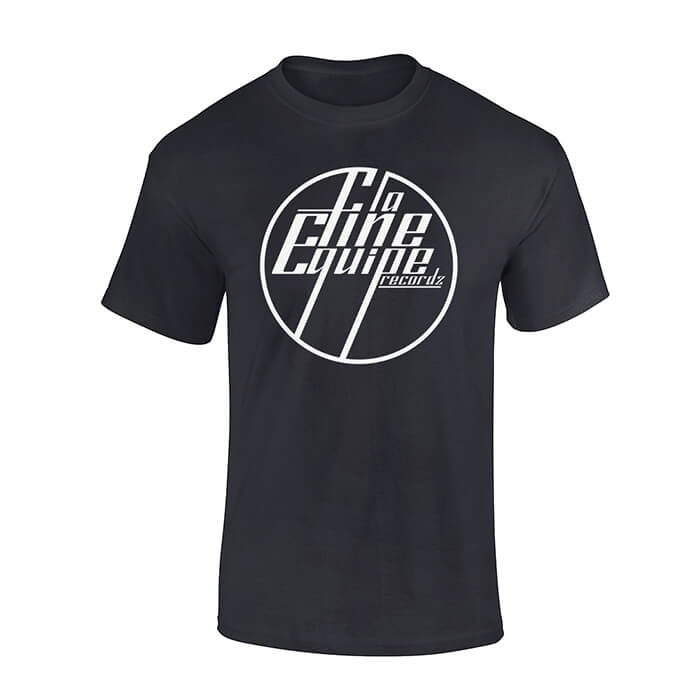 tee-shirt "La Fine Equipe" noir logo blanc de hexaler sur Scredboutique.com
