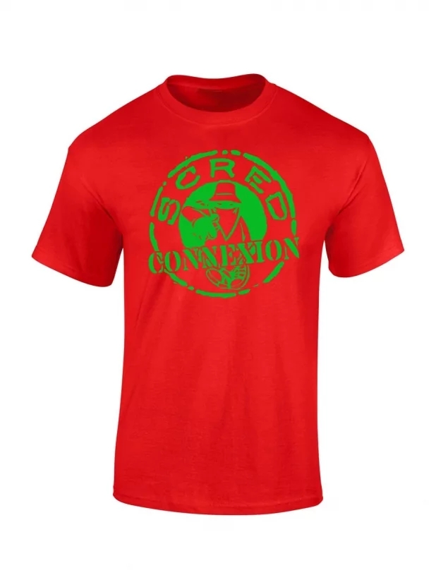 Tee shirt enfant "classico" rouge logo vert de scred connexion sur Scredboutique.com