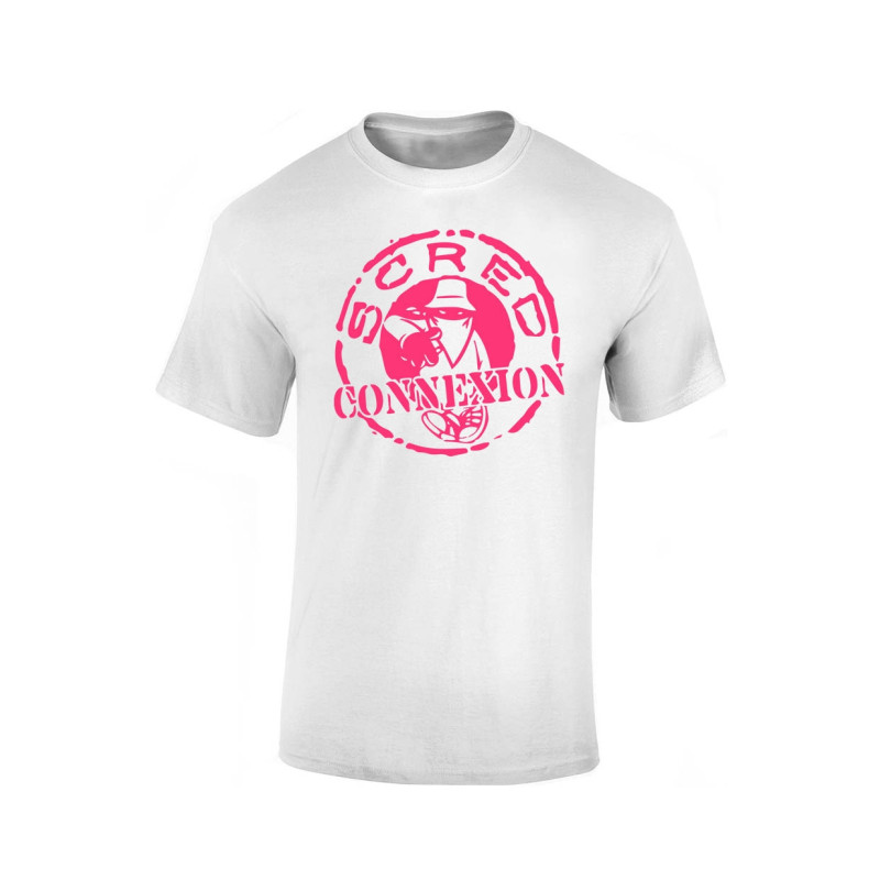 Tee shirt enfant "classico" blanc logo rose