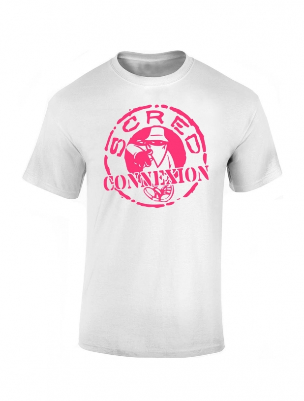 Tee shirt enfant "classico" blanc logo rose