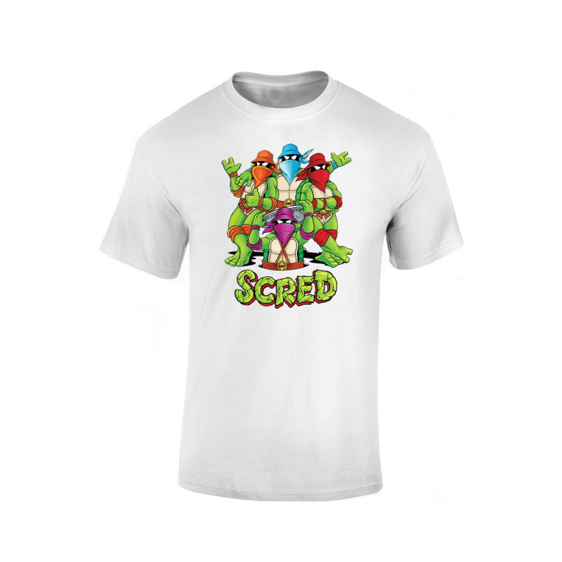 T shirt enfant Scred Turtles blanc