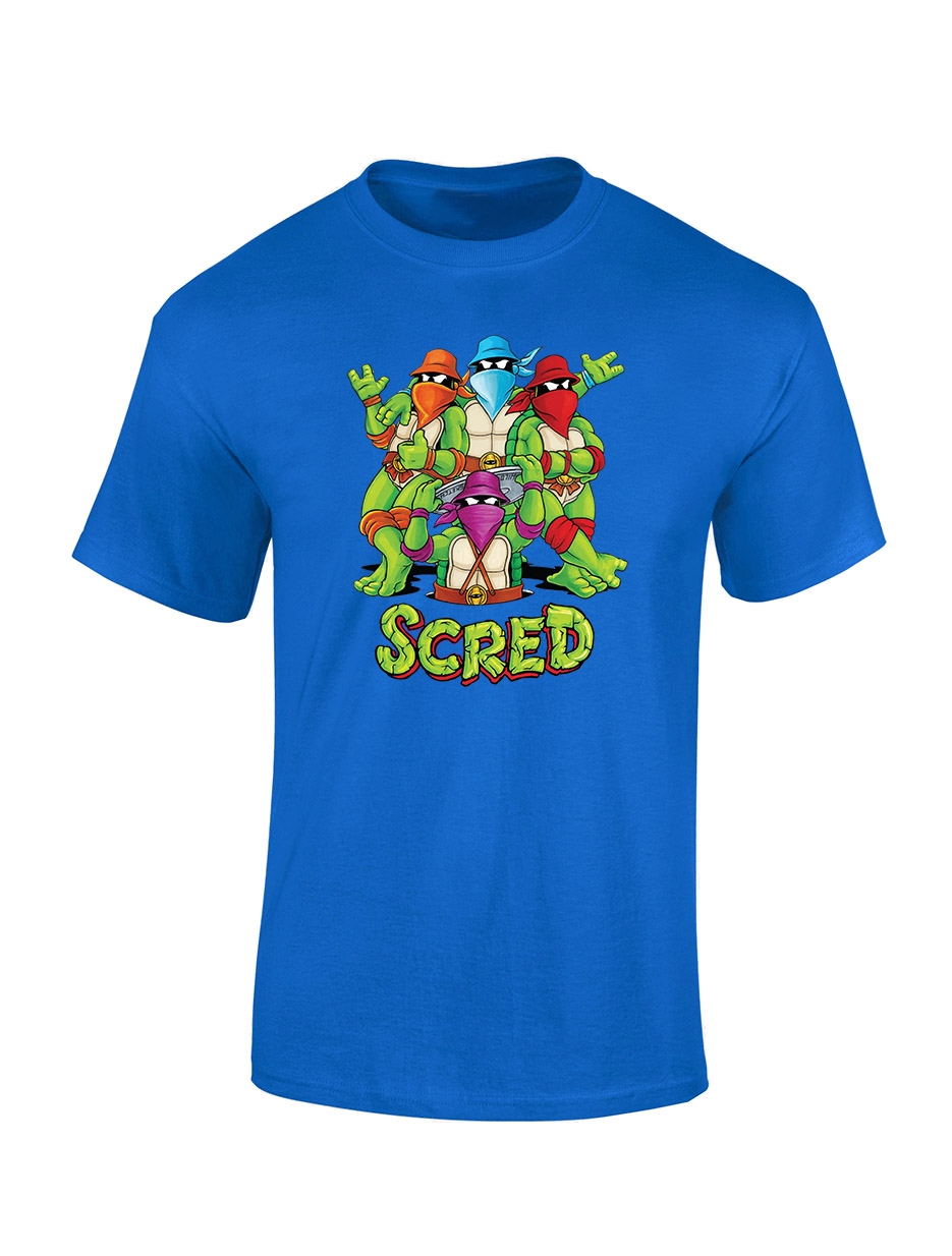 T Shirt bleu enfant Turtles de scred connexion sur Scredboutique.com