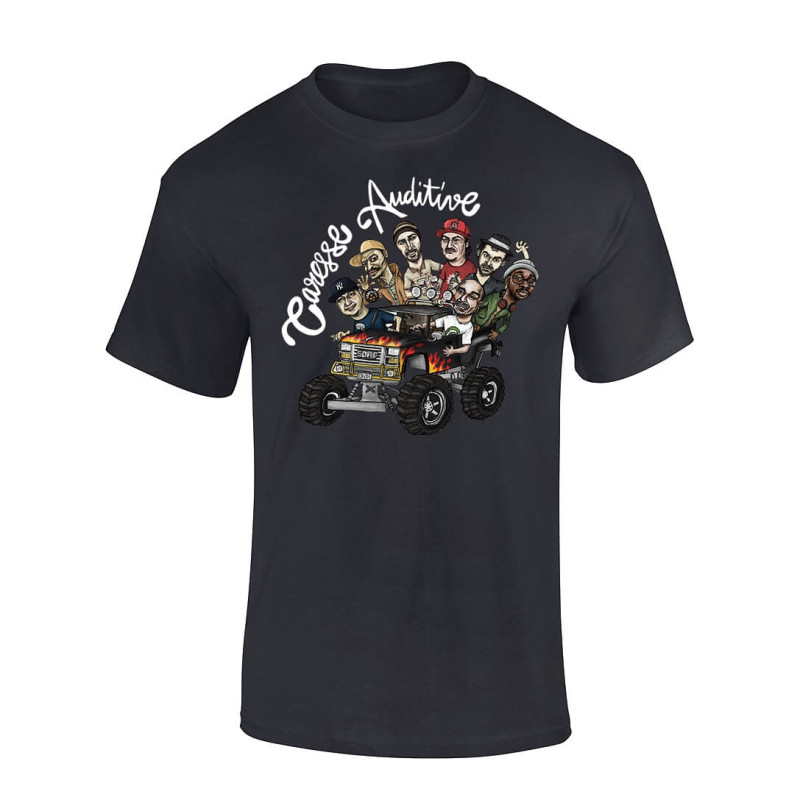 tee-shirt "Yoshi Caresse Auditive" Noir