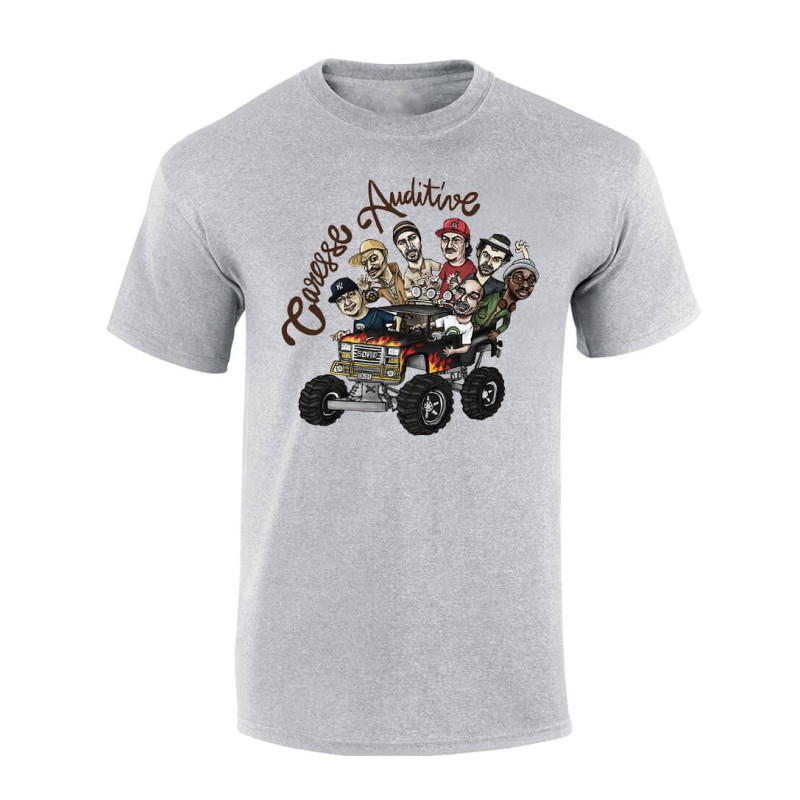 tee-shirt "Yoshi Caresse Auditive" gris