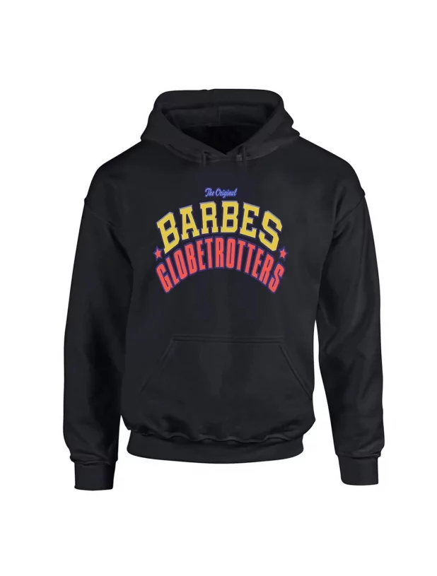 sweat capuche "Barbes Globetrotters" Noir de barbes wear sur Scredboutique.com