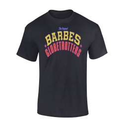 tee-shirt "Barbes Globetrotters" Noir de barbes wear sur Scredboutique.com