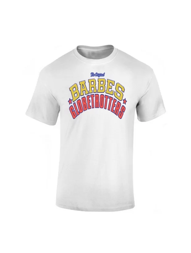tee-shirt "Barbes Globetrotters" Blanc de barbes wear sur Scredboutique.com