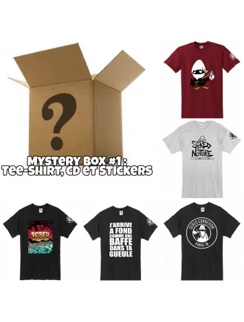 scred connexion Pack Mystery Box 1 "Tee-shirt, CD,Stickers"