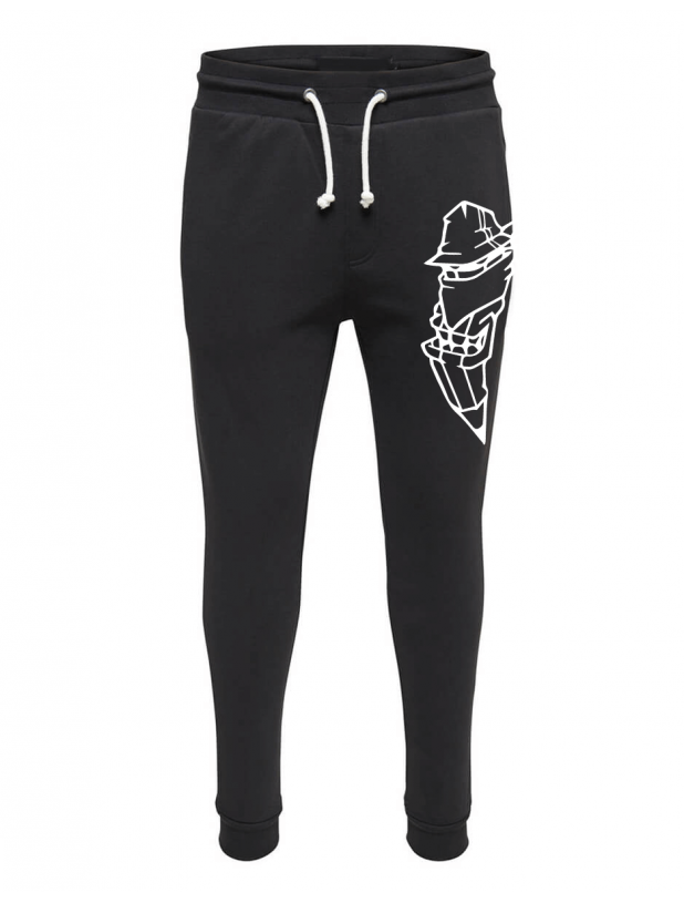 Pantalon de jogging noir ajusté Coup de crayon