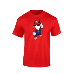 T Shirt Rouge enfant Mario de scred connexion sur Scredboutique.com