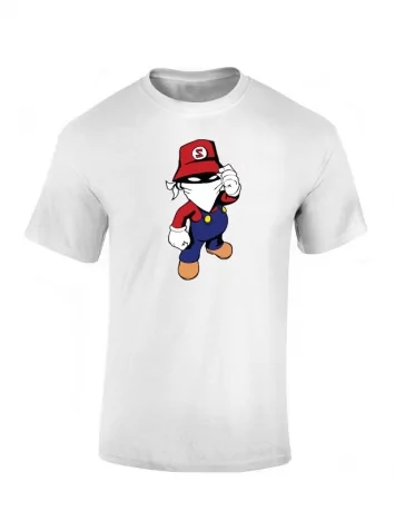 T Shirt Blanc enfant Mario