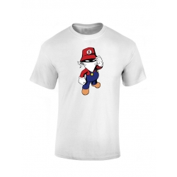 T Shirt Blanc enfant Mario de scred connexion sur Scredboutique.com