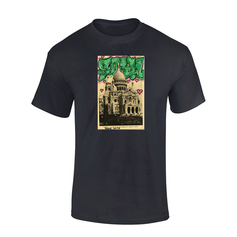 TShirt Noir Soul Sacre Coeur