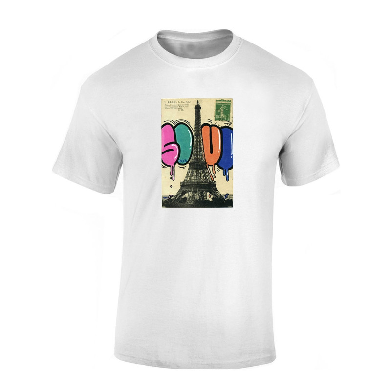 Tshirt Blanc fonce Soul Tour eiffel