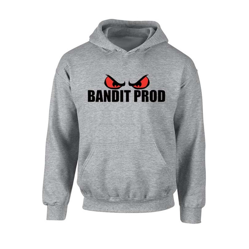 Sweat capuche gris Bandit Prod