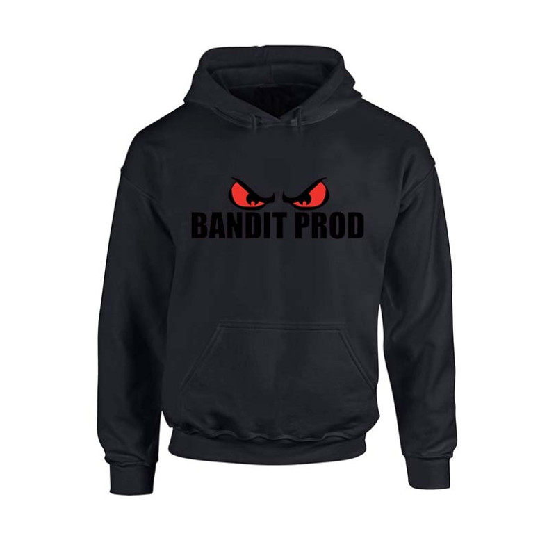 Sweat capuche noir Bandit Prod