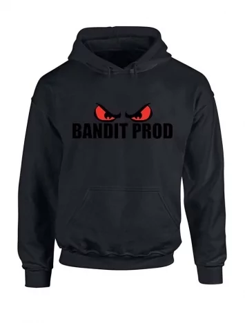 Sweat capuche noir Bandit Prod