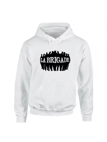 Sweat capuche Blanc La Brigade