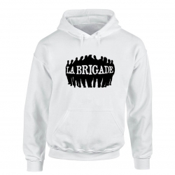 Sweat capuche Blanc La Brigade