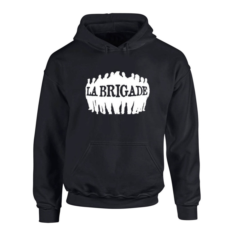 Sweat capuche noir La Brigade