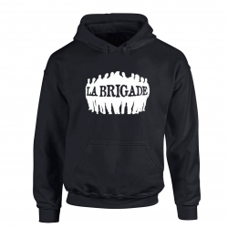 Sweat capuche noir La Brigade