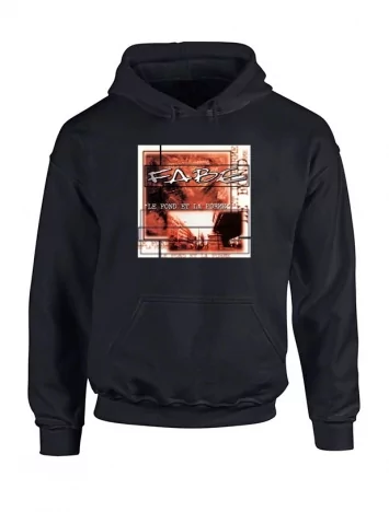 Sweat Noir Capuche Fabe Le Fond 
