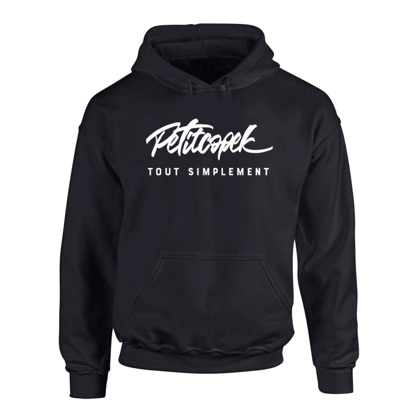 Sweat Noir Capuche Petitcopek
