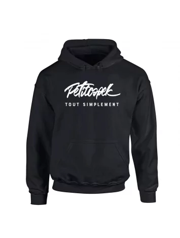 Sweat Noir Capuche Petitcopek