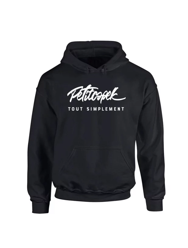 Sweat Noir Capuche Petitcopek de petitcopek sur Scredboutique.com
