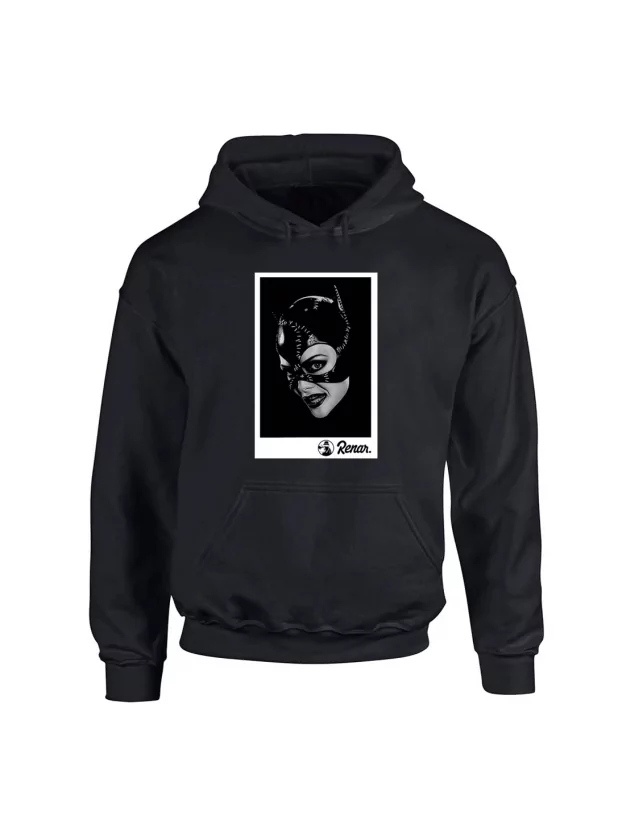 Sweat capuche noir Renar - Catwoman de renar sur Scredboutique.com