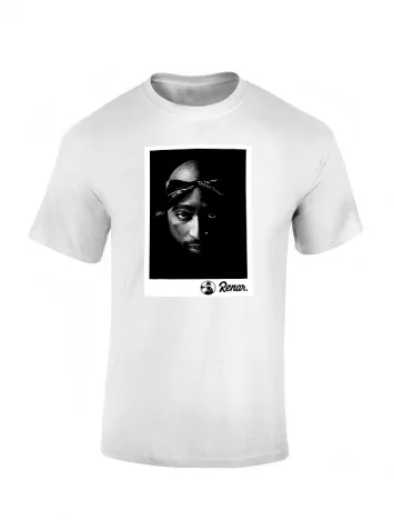 T shirt Renar Tupac Blanc