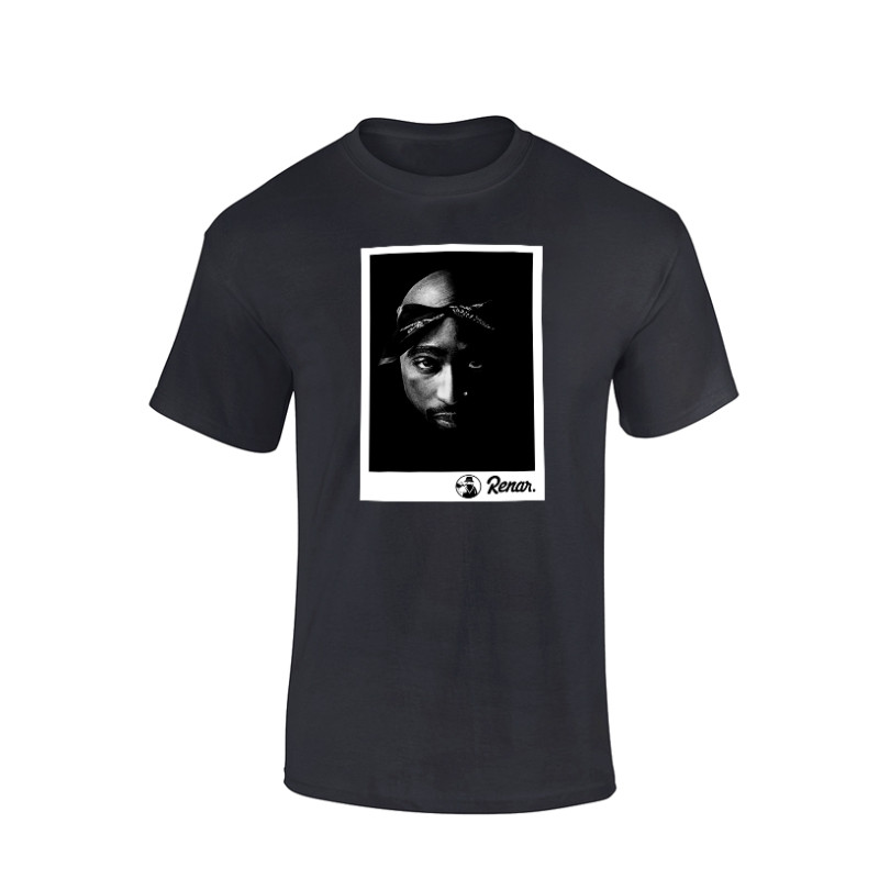T shirt Renar Tupac Noir