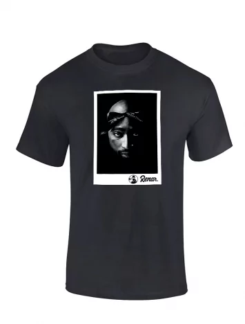 T shirt Renar Tupac Noir