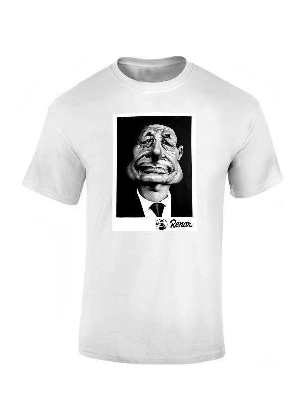 T shirt Renar Chirac Blanc de renar sur Scredboutique.com