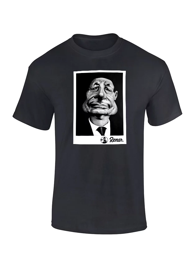 T shirt Renar Chirac Noir de renar sur Scredboutique.com