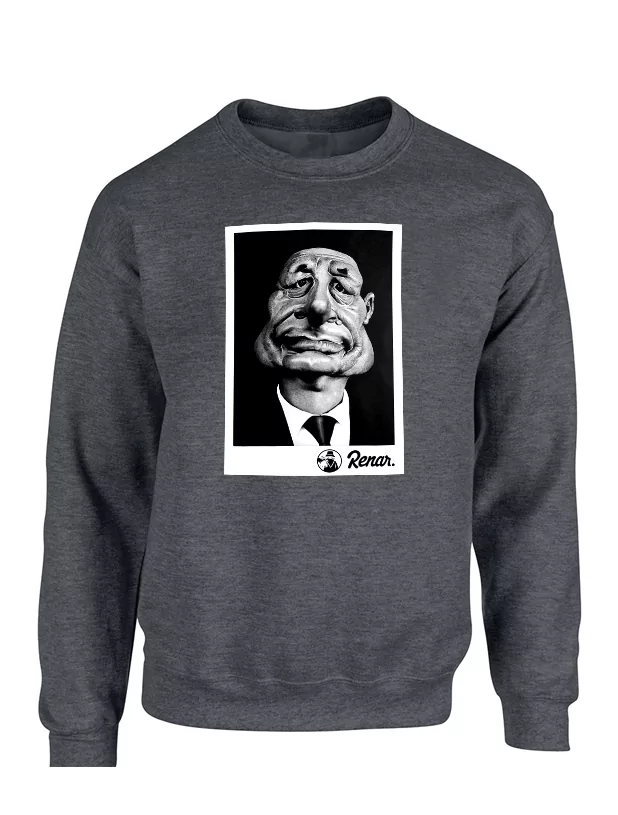 Sweat Renar Chirac Gris Foncé de renar sur Scredboutique.com