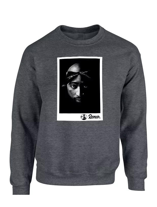 Sweat Renar Tupac Gris Fonce de renar sur Scredboutique.com